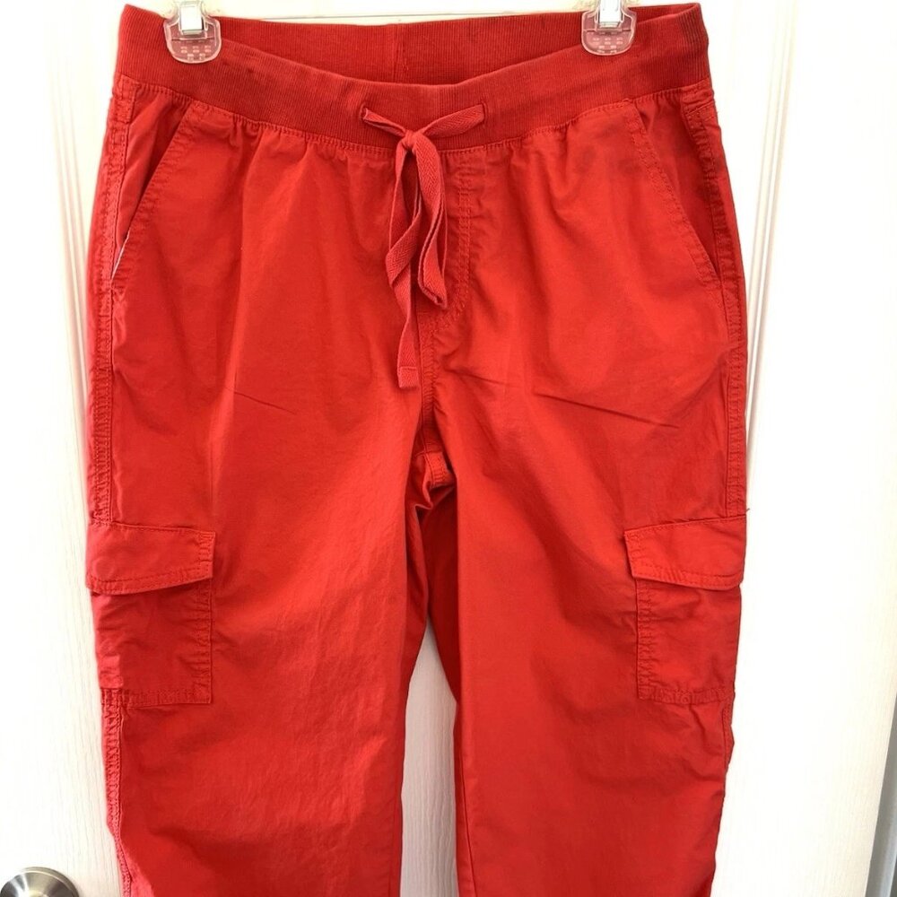 St John Bay Women's Orange Stretch Waist Capri's Small Casual Travel Vacation